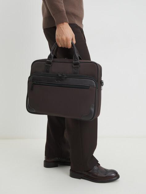 GERARD HENON Laptop bag (textile/genuine leather)