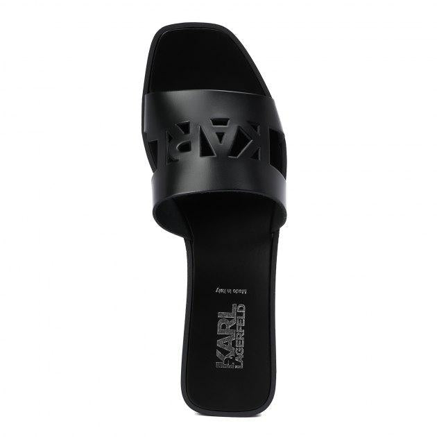 KARL LAGERFELD SKOOT II Karl Kut-Out Slides (genuine leather)