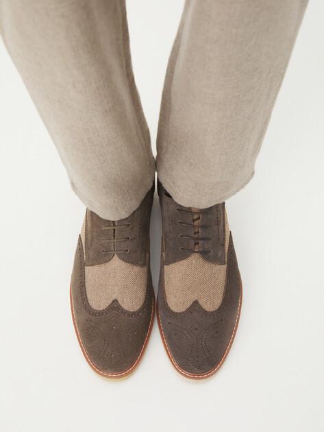 TENDANCE Derby (natural suede/textile)