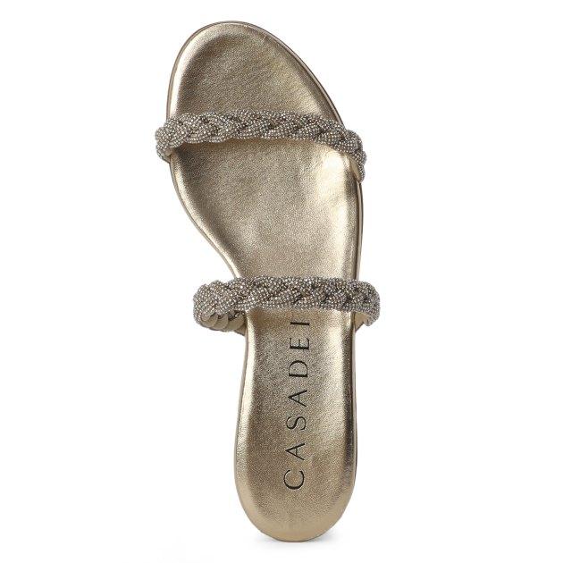 CASADEI VENEZIA Slippers (cotton/leather sole)