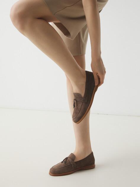 TENDANCE Loafers (genuine suede/genuine leather sole)