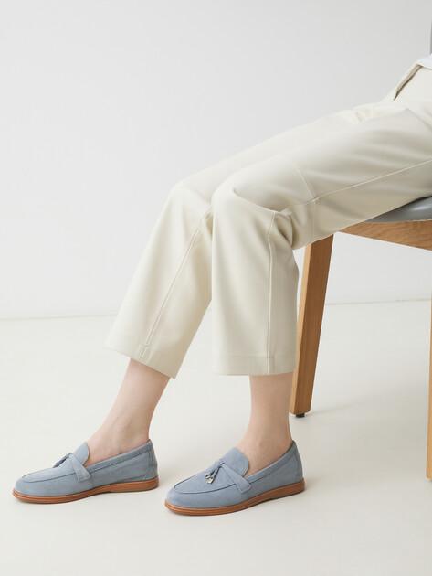 TENDANCE Loafers (genuine suede/genuine leather sole)