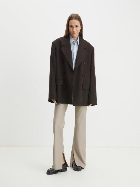 CALZETTI Flared trousers (faux leather)