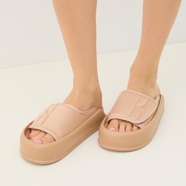 TENDANCE Flip-flops (textile with leather lining)