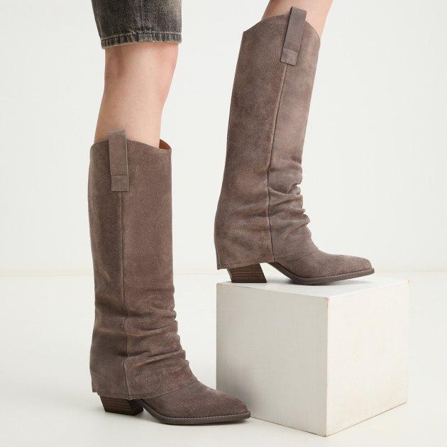 TENDANCE Высокие казаки (натуральная замша)