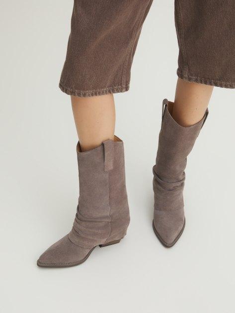 TENDANCE Высокие казаки (натуральная замша)