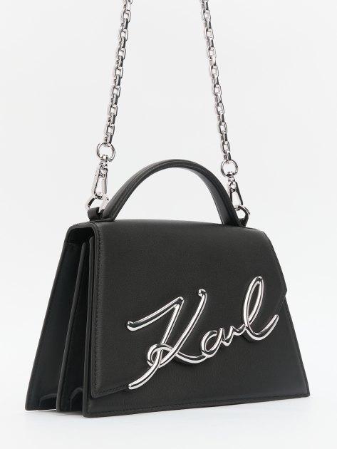KARL LAGERFELD k/signature 2.0 md crossbody bag (genuine leather)