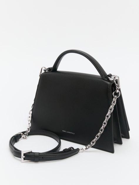 KARL LAGERFELD k/signature 2.0 md crossbody bag (genuine leather)