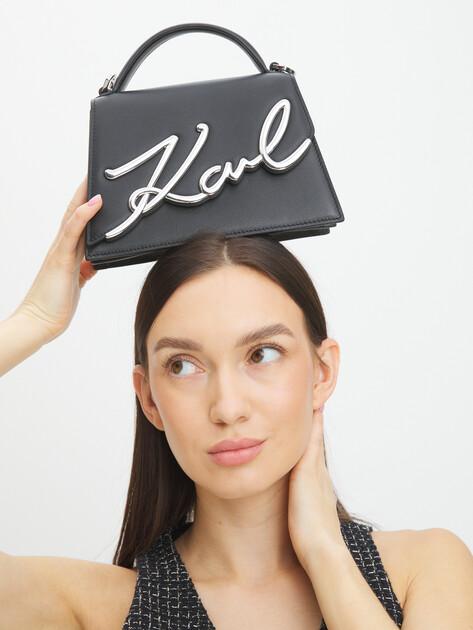 KARL LAGERFELD k/signature 2.0 cm crossbody bag (genuine leather)