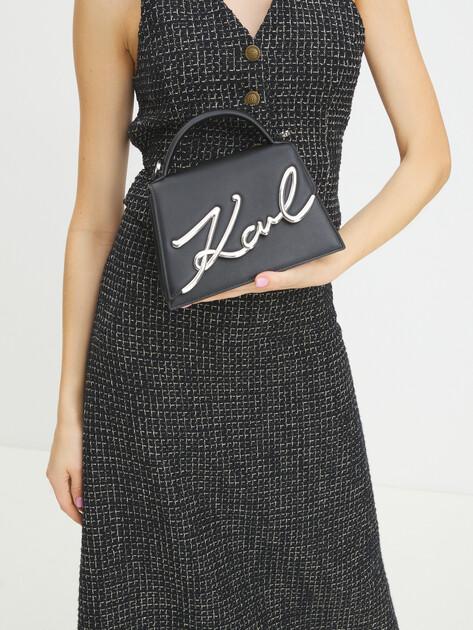 KARL LAGERFELD k/signature 2.0 cm crossbody bag (genuine leather)