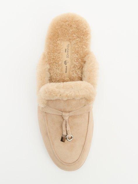 TENDANCE Mules (natural suede/natural fur)