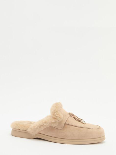 TENDANCE Mules (natural suede/natural fur)