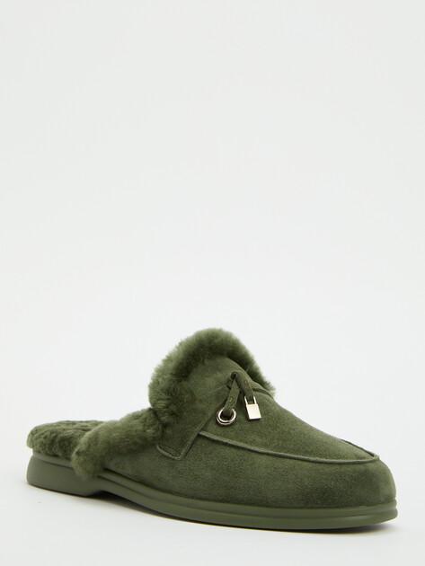 TENDANCE Mules (natural suede/natural fur)