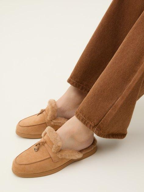 TENDANCE Mules (natural suede/natural fur)