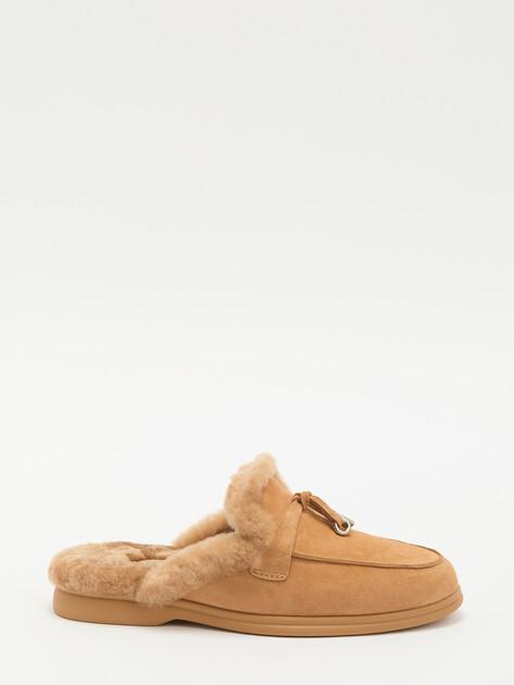 TENDANCE Mules (natural suede/natural fur)