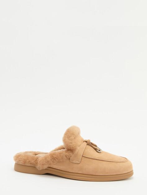 TENDANCE Mules (natural suede/natural fur)