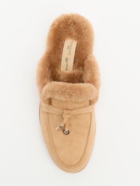 TENDANCE Mules (natural suede/natural fur)