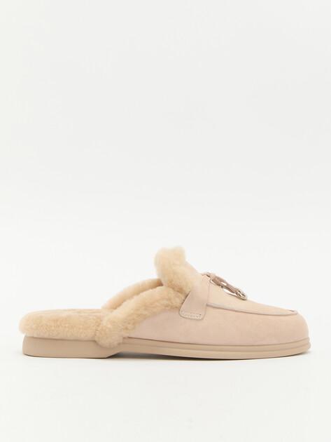 TENDANCE Mules (natural suede/natural fur)