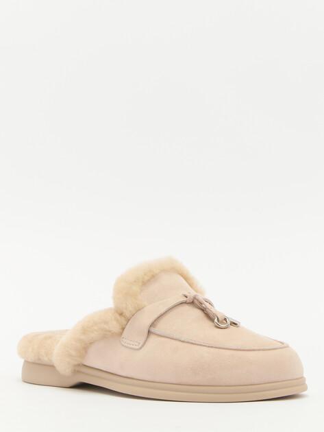 TENDANCE Mules (natural suede/natural fur)