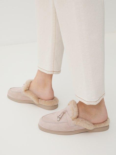 TENDANCE Mules (natural suede/natural fur)