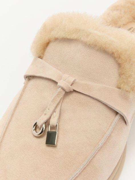 TENDANCE Mules (natural suede/natural fur)