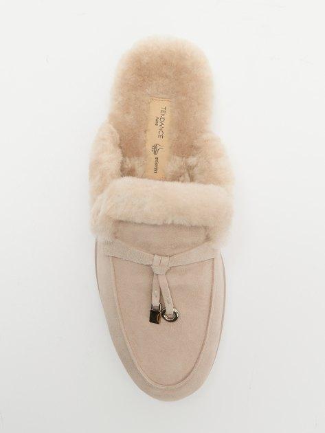 TENDANCE Mules (natural suede/natural fur)