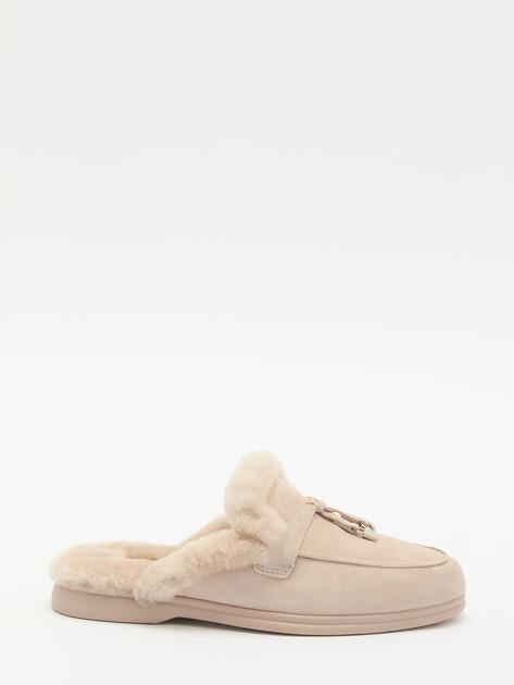 TENDANCE Mules (natural suede/natural fur)