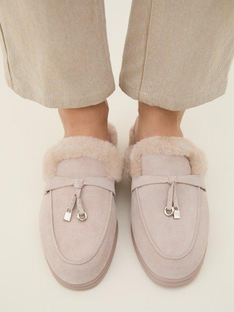 TENDANCE Mules (natural suede/natural fur)