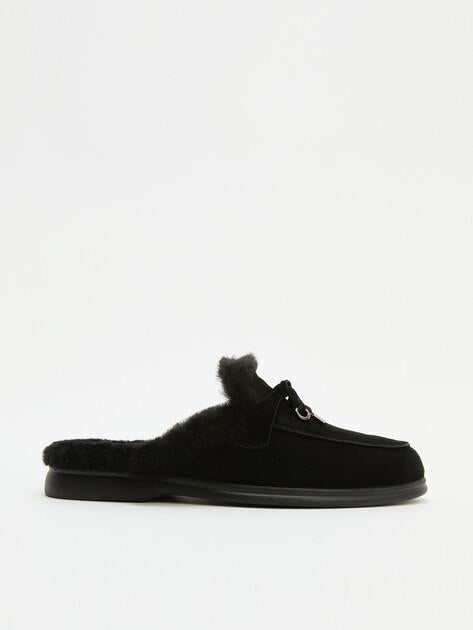 TENDANCE Mules (natural suede/natural fur)