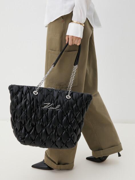 KARL LAGERFELD k/signature quilt tote bag (faux leather)