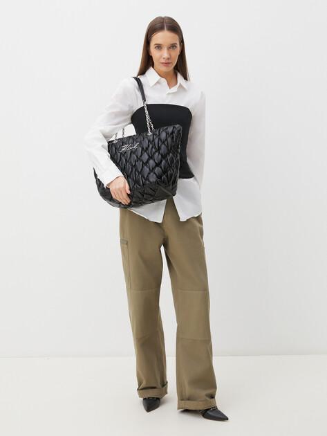 KARL LAGERFELD k/signature quilt tote bag (faux leather)