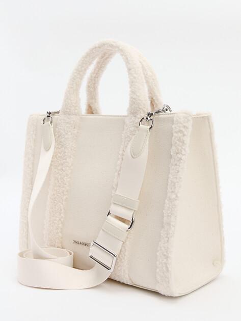 KARL LAGERFELD Tote k/ikonik 2.0 choup shear shop (cotton/faux fur)