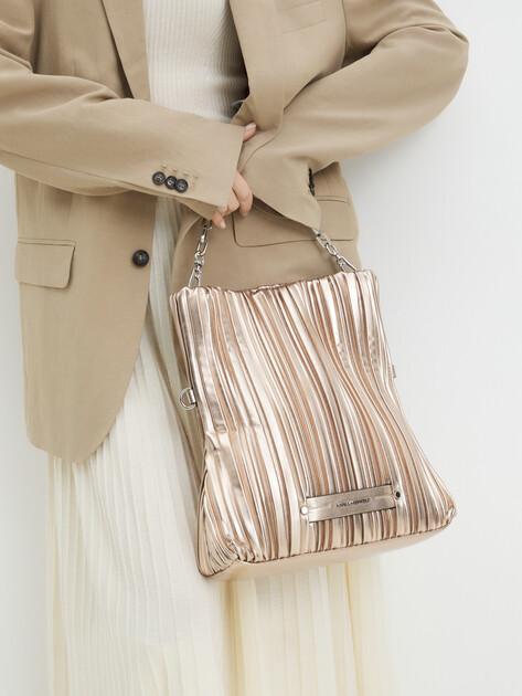 KARL LAGERFELD K/Cushion SM Folded Tote Bag (Faux Leather)