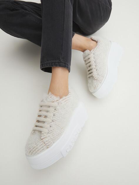 CASADEI NEXUS Sneakers (natural wool/acrylic)
