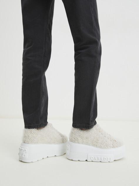CASADEI NEXUS Sneakers (natural wool/acrylic)