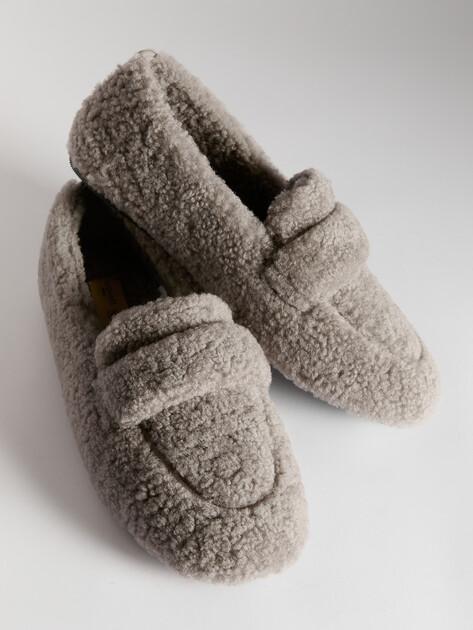 TENDANCE Loafers (genuine fur/genuine leather)