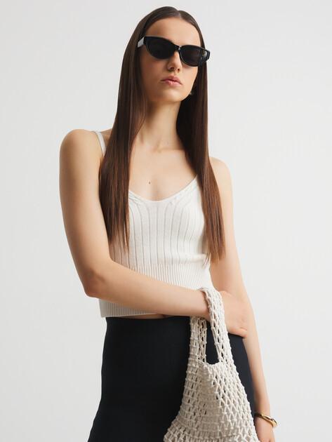 MAISON DAVID Top (viscose/nylon)