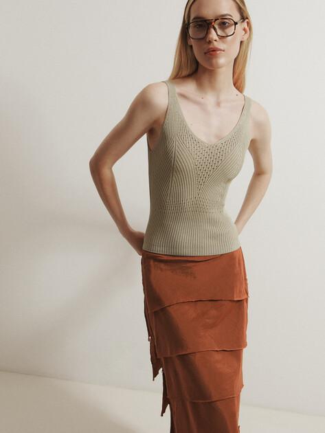MAISON DAVID Top (viscose/nylon)