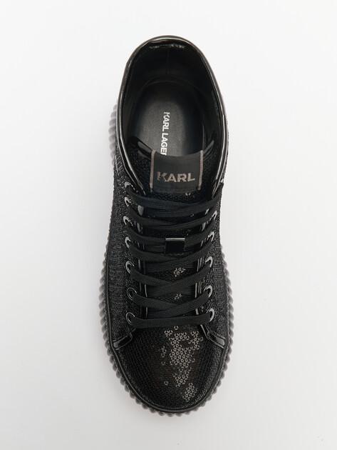 KARL LAGERFELD Высокие кеды KREEPER LO Sparkle Mid Lace (текстиль/иск. кожа)