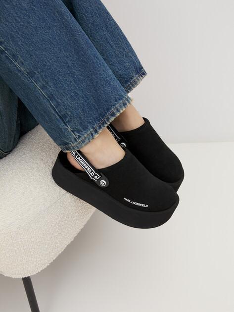 KARL LAGERFELD Сандалии THERMO Slingback Klog (натуральная замша/текстиль)