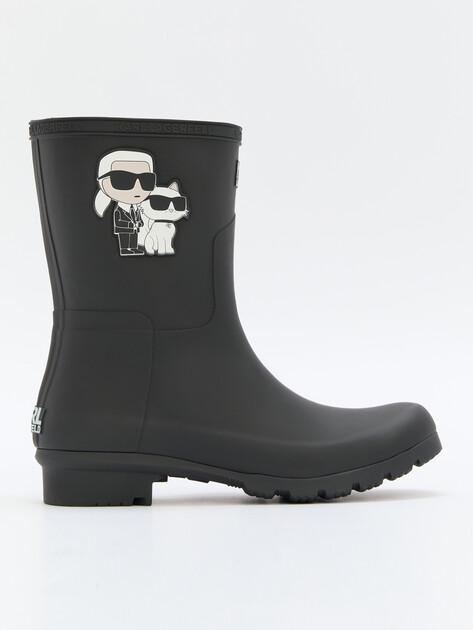 KARL LAGERFELD Резиновые полусапоги KALOSH Twin NFT Midi Boot (резина)