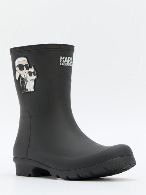KARL LAGERFELD Резиновые полусапоги KALOSH Twin NFT Midi Boot (резина)