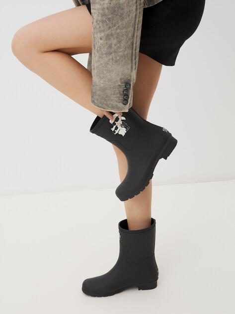 KARL LAGERFELD Резиновые полусапоги KALOSH Twin NFT Midi Boot (резина)