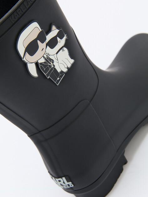 KARL LAGERFELD Резиновые полусапоги KALOSH Twin NFT Midi Boot (резина)