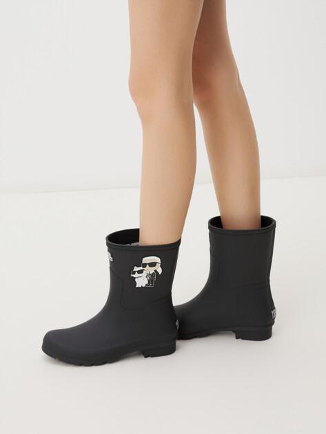 KARL LAGERFELD Резиновые полусапоги KALOSH Twin NFT Midi Boot (резина)
