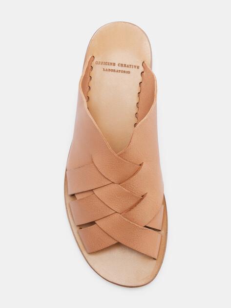 OFFICINE CREATIVE Flip-flops (upper and sole made of genuine leather)