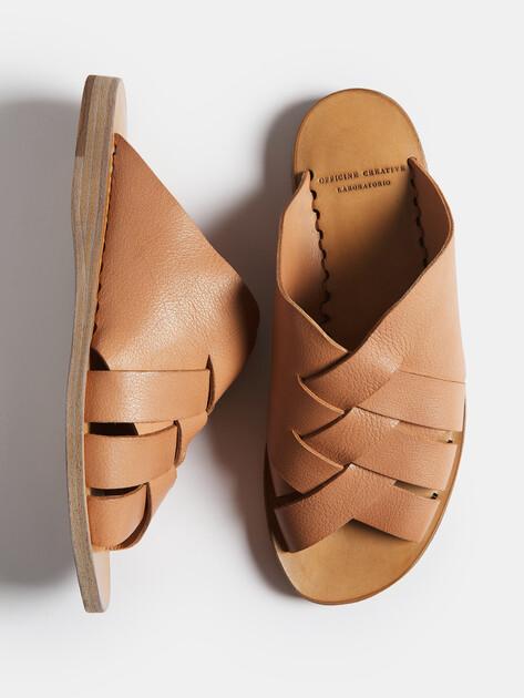 OFFICINE CREATIVE Flip-flops (upper and sole made of genuine leather)