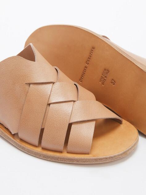 OFFICINE CREATIVE Flip-flops (upper and sole made of genuine leather)