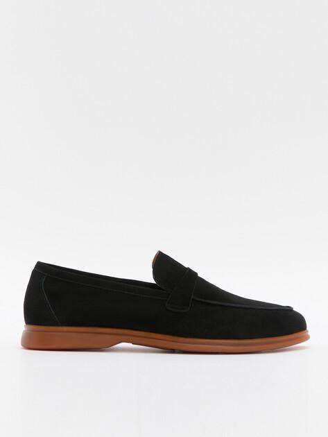 MAISON DAVID Loafers (natural suede/natural rubber sole)
