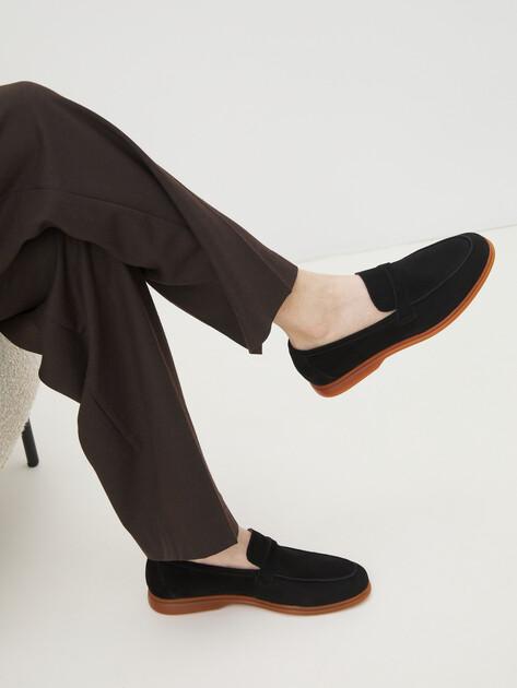 MAISON DAVID Loafers (natural suede/natural rubber sole)